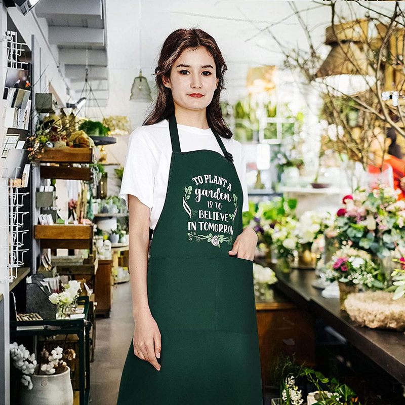 qizhongtrade Funny Garden Aprons For Women, Waterproof Kitchen Aprons